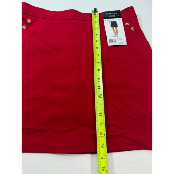 NWT Rafaella Ruby Red Comfort Stretch Skort Womens Medium Elegant (bin JJ167) - Picture 6 of 7